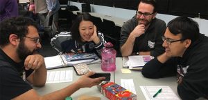 Students engaged in conversation
